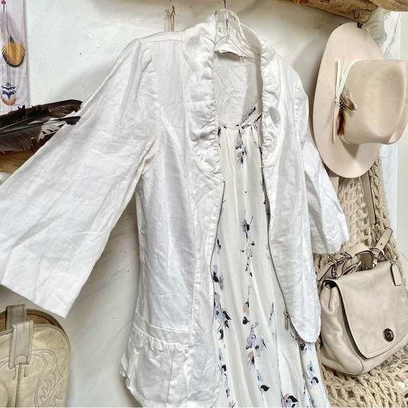 Melanie Lynn Sweaters - Melanie Lynn LINEN summer jacket/cover up w beach vibe